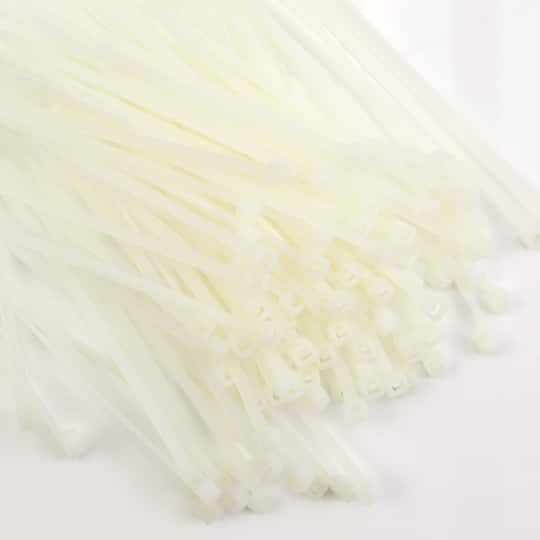 6" White Multi Purpose Cable Ties, 100ct. by Craft Smart™